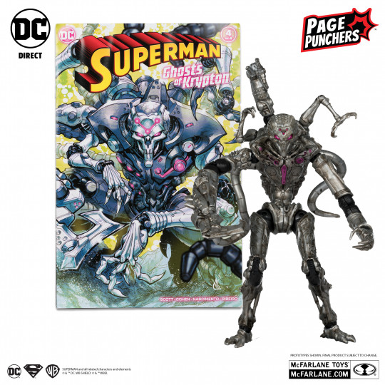 Brainiac 7″ Figure With Superman: Ghosts Of Krypton Comic (Page Punchers)