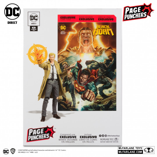 John Constantine 7″ Figure With Black Adam Comic (Page Punchers)