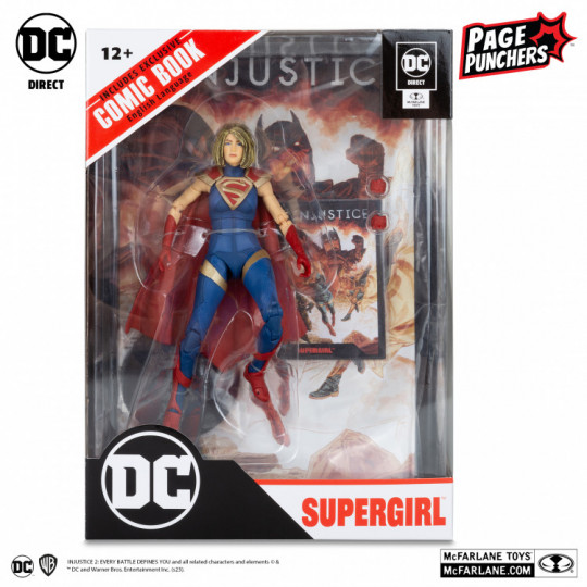 Supergirl 7″ Figure With Injustice 2 Comic (Page Punchers)