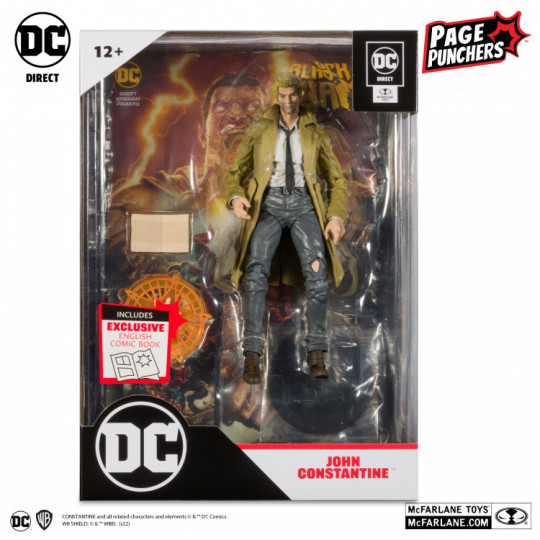 John Constantine 7″ Figure With Black Adam Comic (Page Punchers)