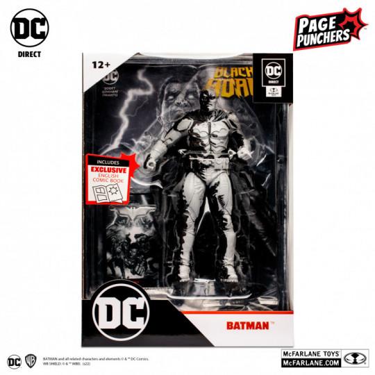 Batman 7″ Figure With Black Adam Comic (Line Art Variant)