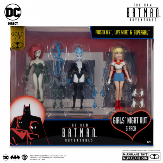 The New Batman Adventures Poison Ivy Live Wire Supergirl (Girls’ Night Out) 3Pk