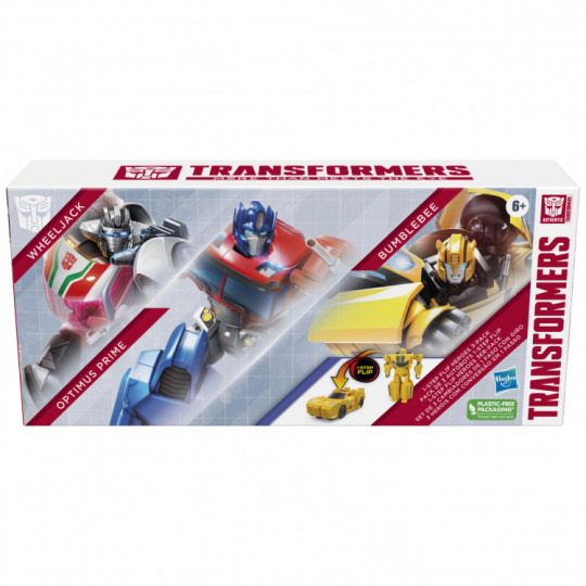 1-Step Flip Heroes 3-Pack (Optimus Prime, Bumblebee, And Wheeljack)