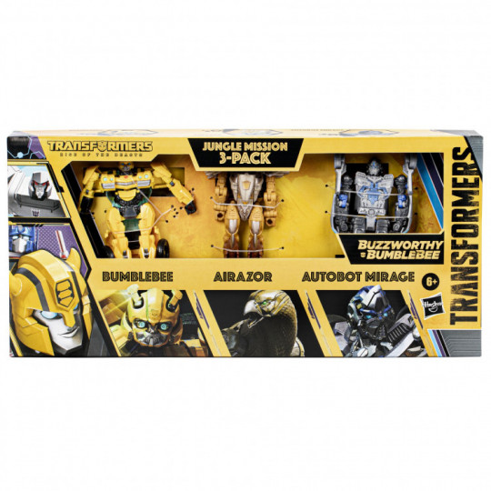 : Rise Of The Beasts Jungle Mission 3-Pack (Bumblebee, Airazor, And Autobot Mirage)