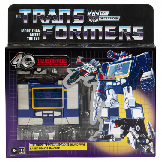 Retro 40Th Anniversary: G1 Soundwave, Laserbeak & Ravage