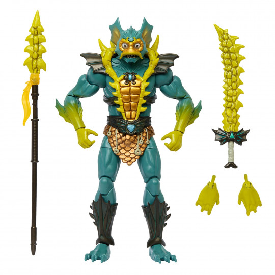 Masters Of The Universe Masterverse New Eternia Mer-Man  Toy Villain, 30 Posable Joints