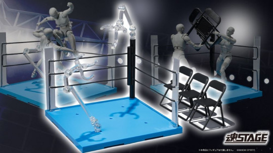 Tamashii Stage Act Ring Corner (Neutral Corner) & Pipe Chair Set For S.h.figuarts