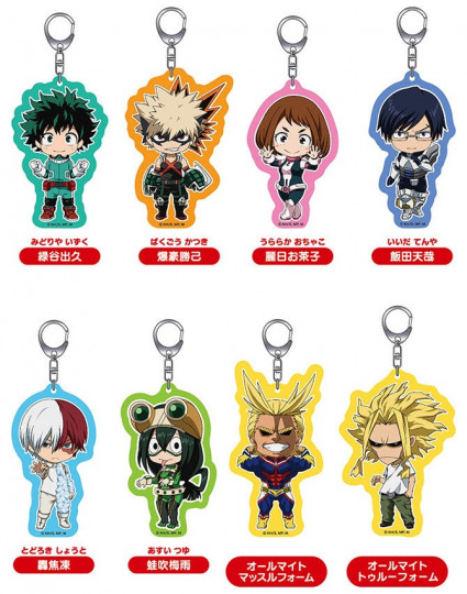 Plus: My Hero Academia Acrylic Keychains (Izuku Midoriya / Katsuki Batsugo / Ochaco Uraraka / Tenya Iida / Tsuyu Asui / Shoto Todoroki / Allmight Muscle Form / Allmight True Form)