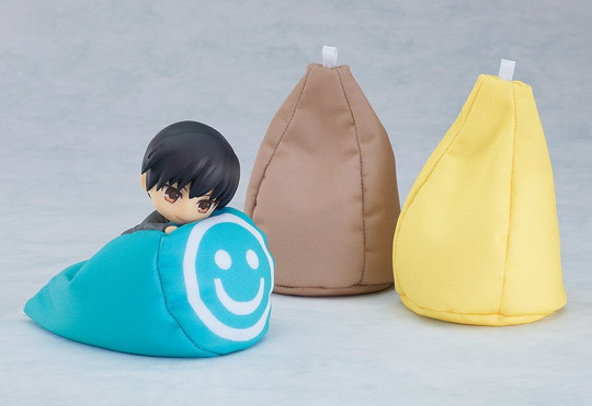 Bean Bag Chair: Brown/Light Blue/Cream Yellow