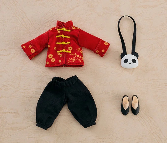 Doll Outfit Set: Short Length Chinese Outfit (Red/Blue)
