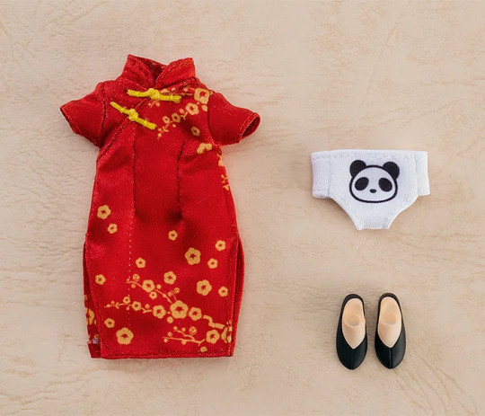 Doll Outfit Set: Chinese Dress (Red/Blue)