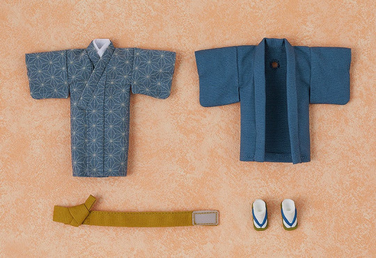 Doll Outfit Set: Kimono - Boy (Navy/Gray)