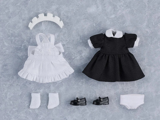 Doll Work Outfit Set: Maid Outfit Mini (Black/Brown)