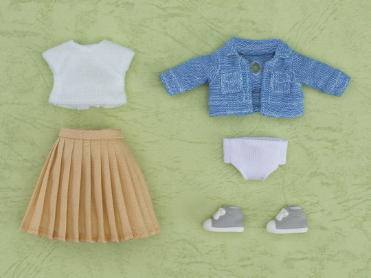 Doll Outfit Set: Denim Jacket & Skirt