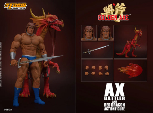 Ax Battler & Red Dragon - Golden Axe Action Figure