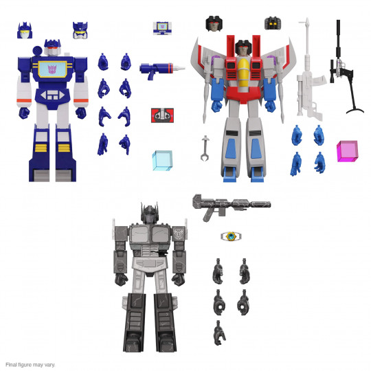 Optimus Prime [Fallen Leader], Starscream [G1], & Soundwave [G1]