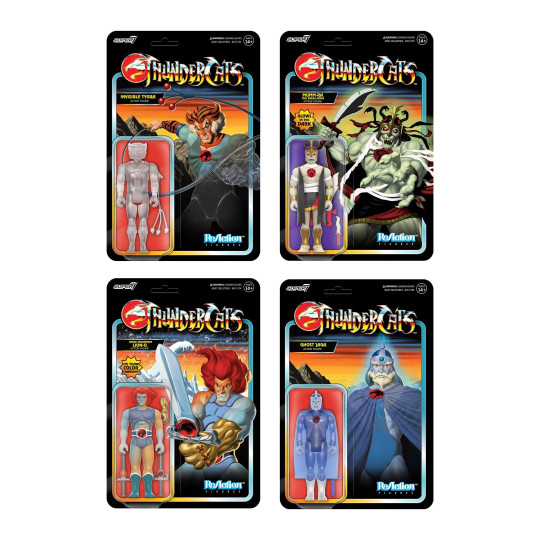 Tygra (Invisible), Mumm-Ra The Ever Living (Glow), Ghost Jaga & Hook Mountain Lion-O Set Of 4 Figures