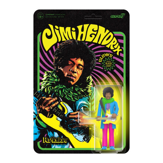 Jimi Hendrix Blacklight (Are You Experienced) Flocked Card