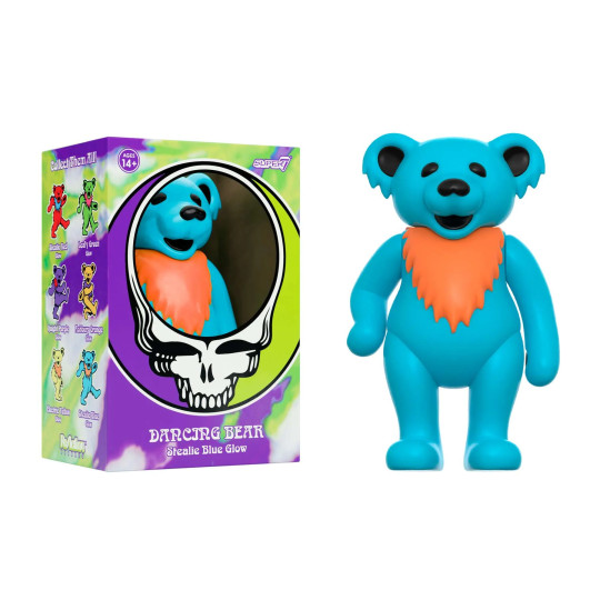 Dancing Bear Glow Stealie Blue