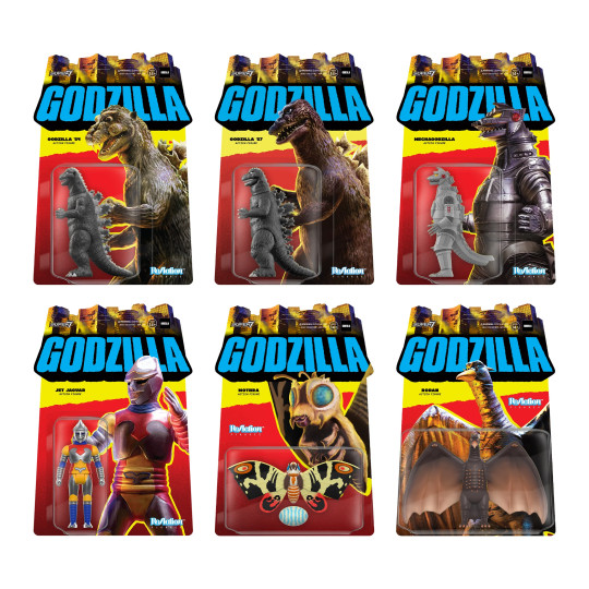 Godzilla '54, Godzilla '57, Jet Jaguar, Mechagodzilla, Mothra, & Rodan