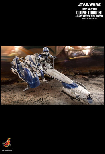 Heavy Weapons Clone Trooper And Barc Speeder With Sidecar