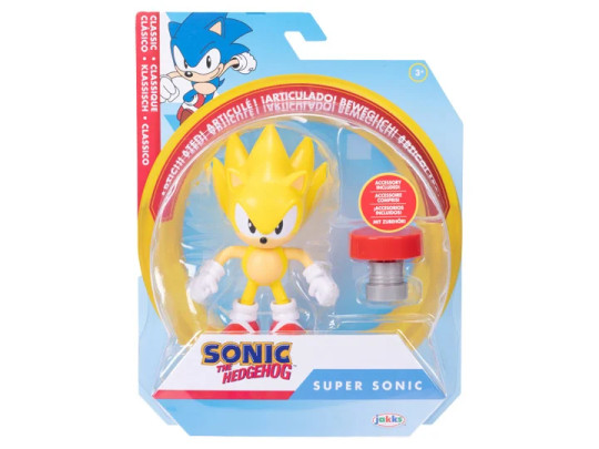 Sonic The Hedgehog 4" Classic Super Sonic with Red Spring