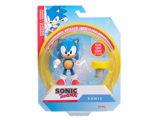 Sonic The Hedgehog 4" Classic Sonic with Yellow Spring