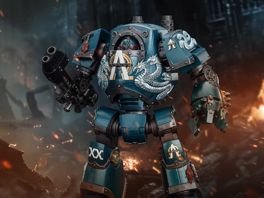 Warhammer: The Horus Heresy Alpha Legion Contemptor Dreadnought with Gravis Plasma Cannon