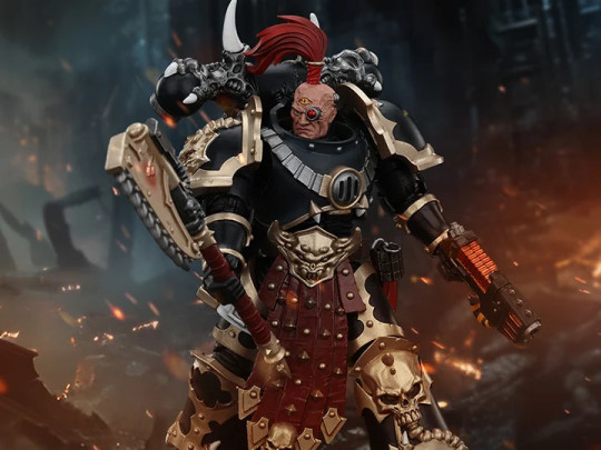 Chaos Space Marines Black Legion Chosen with Plasma Pistol and Power Axe