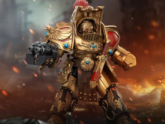 Warhammer: The Horus Heresy Legio Custodes Aquilon Terminator Squad Aquilon with Lastrum Storm Bolter