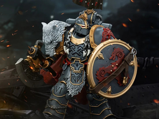 Warhammer: The Horus Heresy Space Wolves Legion Praetor with Power Axe and Combat Shield