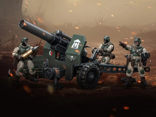 Astra Militarum Ordnance Team with Bombast Field Gun Artillery Set