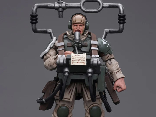 Astra Militarum Cadian Command Squad Veteran with Master Vox