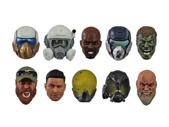 Action Force Head Pack (Alpha) 1/12 Scale Accessory Set
