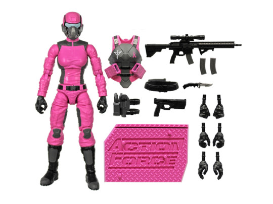 Action Force Female Steel Brigade Soldier (Breast Cancer Awareness Ver.) 1/12 Scale Action Figure