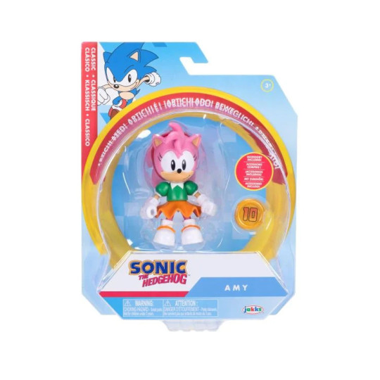 Sonic the Hedgehog 4" Amy Rose with Super Ring