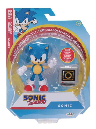 Sonic The Hedgehog 4" Sonic with Ring Item Box