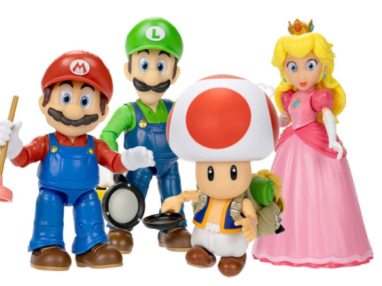 The Super Mario Bros. Movie 5" Set of 4 Figures