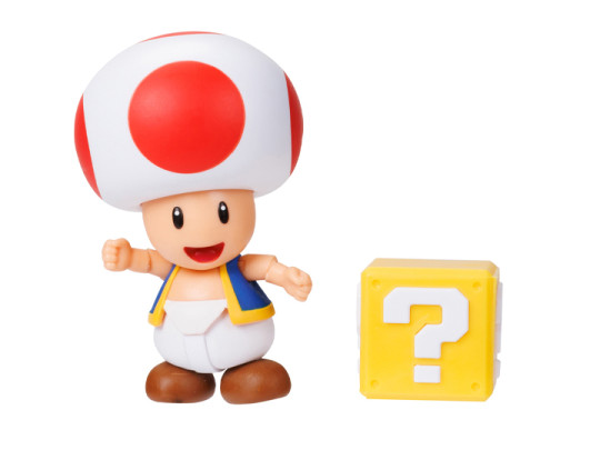 World of Nintendo 4" Toad with Question Block Figure