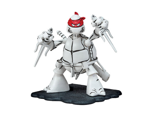 Teenage Mutant Ninja Turtles 40th Anniversary PX Previews Black & White Original Sketch Raphael Exclusive Figure