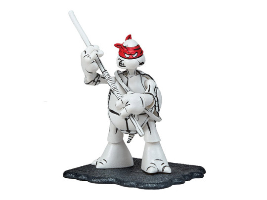 Teenage Mutant Ninja Turtles 40th Anniversary PX Previews Black & White Original Sketch Donatello Exclusive Figure