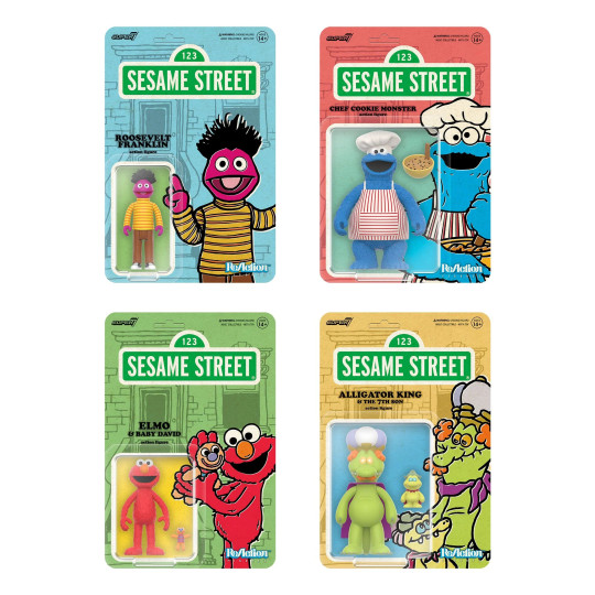 Chef Cookie Monster, Elmo, Alligator King, & Roosevelt Franklin