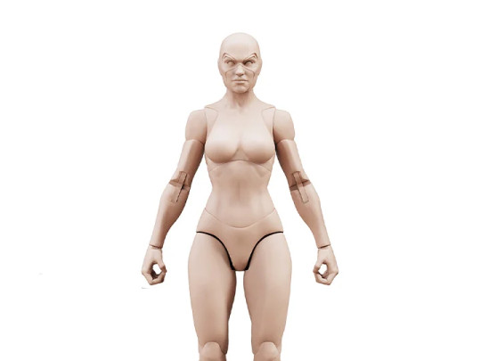 Epic H.A.C.K.S. Blanks Champagne Beige Female 1/12 Scale Action Figure