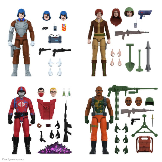 Cover Girl, Roadblock, Cobra Crimson Guard, & Major Bludd (Cartoon Accurate)