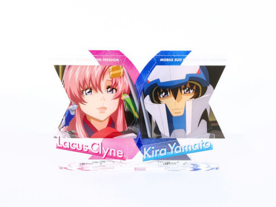 Mobile Suit Gundam SEED Freedom Kira Yamato & Lacus Clyne Exclusive Hologram Acrylic Standees Set