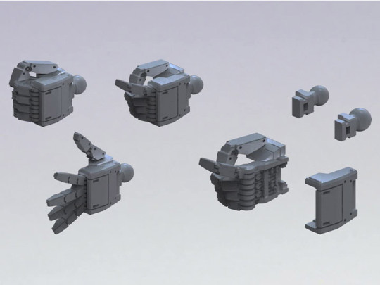 Builders Parts HD 1/144 MS Hand 01 (E.F.S.F. Dark Gray)