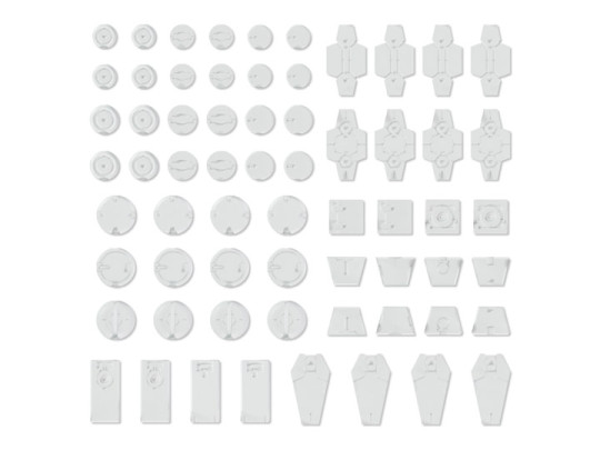 Customize Material Decoration Parts 1 (White) 1/144 Scale Accessory Set