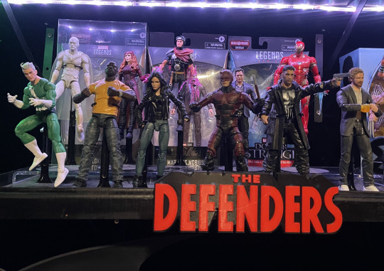 Defenders and WandaVision shelf