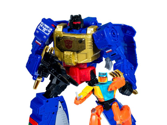Transformers : Age of the Primes Leader Class G2 Universe Grimlock with Autobot Wheelie