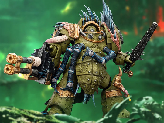 Death Guard Blightlord Terminator (Ver. 1) with Reaper Autocannon and Bubotic Blades